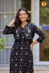 Elegant Ikat Designer Cotton Kurti With Pant