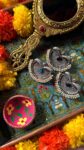 Designer Afghani Bajri Turquoise Dangles 🧿🐚