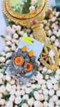 ​Floral Symphony: Pearl-Framed Miniature Art Earrings 🤍🏺🖼️