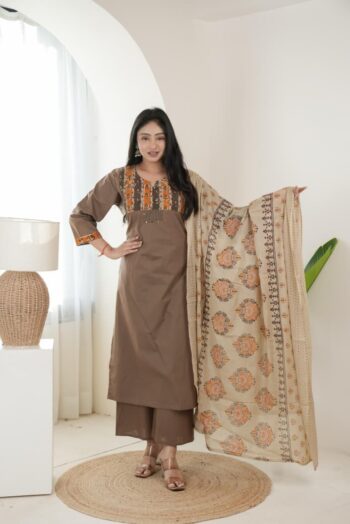 Aura Ethnic: Handcrafted Mirror-Yoke Suit ✨