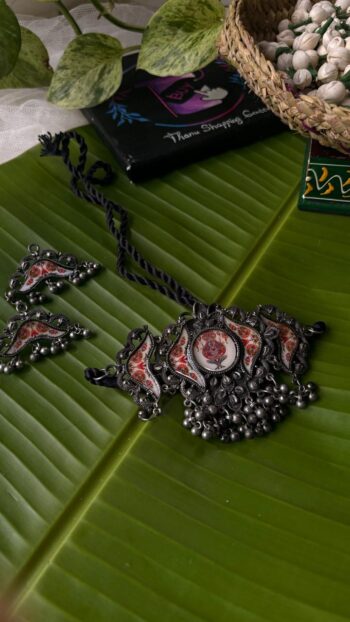 🌸 Utsav Floral Meenakari Choker Set ✨