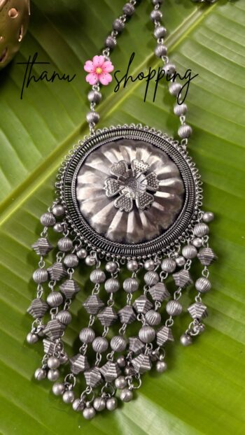 Afghani Oxidized Sun-Medallion Tribal Haram ☀️🖤✨