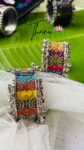 🌈 Navratri Special: Bohemian Mirror-Work Folding Kada ✨
