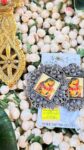 ​👑 Pushpa-Rani: Hand-Painted Floral Frame Heritage Studs ✨